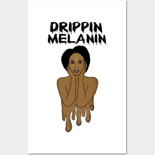 Drippin Melanin Afro Black History Posters and Art